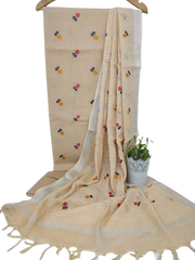 Cotton linen embroidery suit SILK ZONE