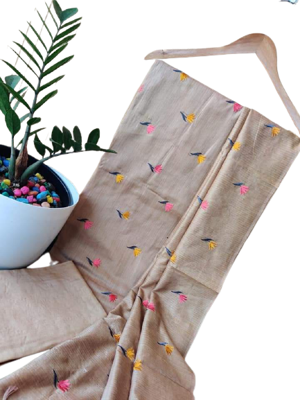 Cotton linen embroidery suit SILK ZONE