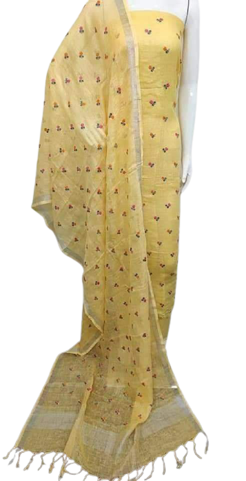 Cotton linen embroidery suit SILK ZONE