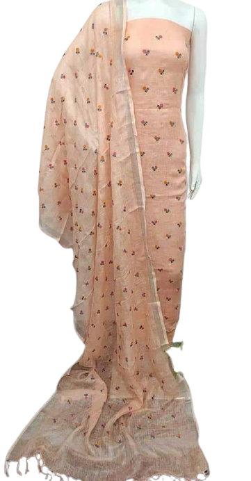 Cotton linen embroidery suit SILK ZONE