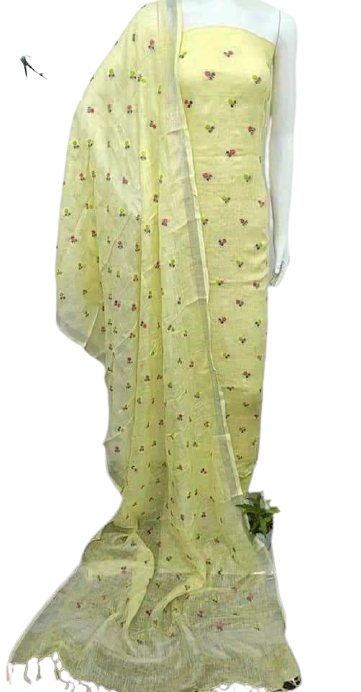 Cotton linen embroidery suit SILK ZONE