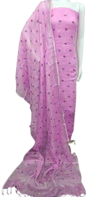 Cotton linen embroidery suit SILK ZONE