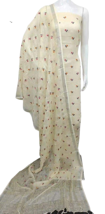 Cotton linen embroidery suit SILK ZONE