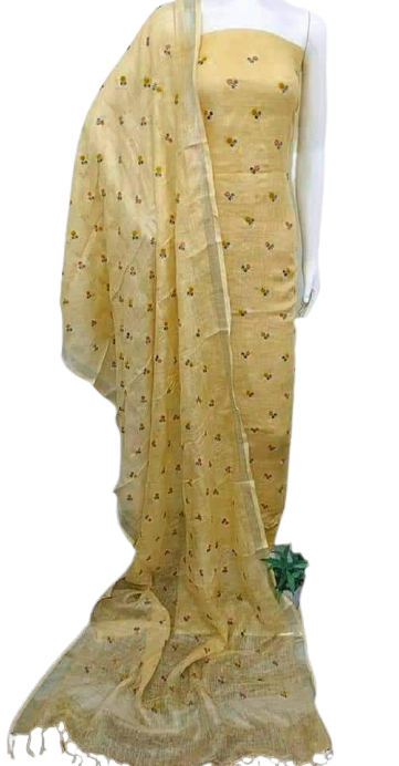 Cotton linen embroidery suit SILK ZONE