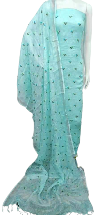 Cotton linen embroidery suit SILK ZONE