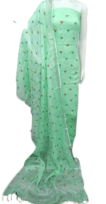 Cotton linen embroidery suit SILK ZONE