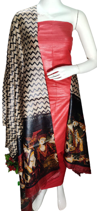 Pure tussar ghicha silk suit SILK ZONE