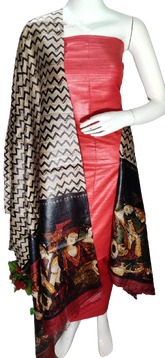 Pure tussar ghicha silk suit SILK ZONE