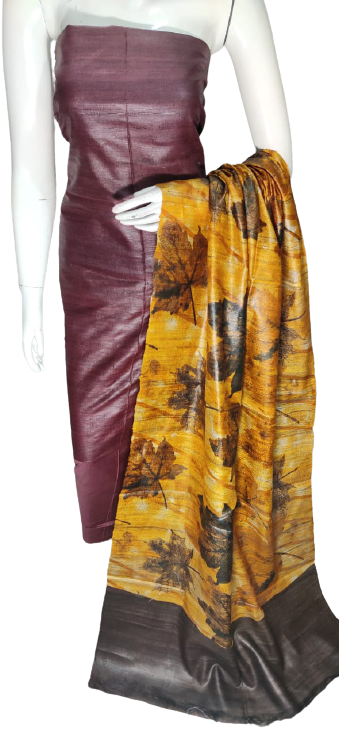 Pure tussar ghicha silk suit SILK ZONE