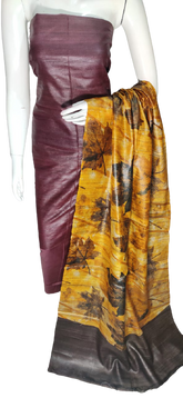 Pure tussar ghicha silk suit SILK ZONE