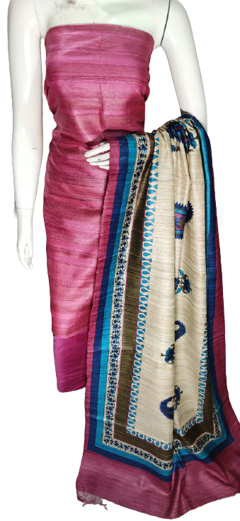 Pure tussar ghicha silk suit SILK ZONE