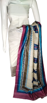 Pure tussar ghicha silk suit silk zone