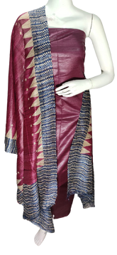 Pure tussar ghicha silk suit SILK ZONE