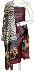 Pure tussar ghicha silk suit SILK ZONE