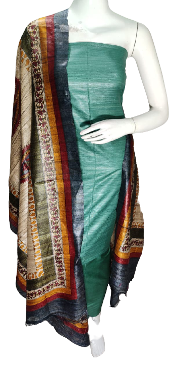 Pure tussar ghicha silk suit SILK ZONE