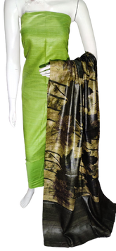 Pure tussar ghicha silk suit silk ZONE