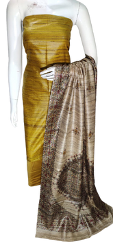 Pure tussar ghicha silk suit SILK ZONE