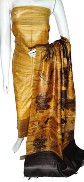 Pure tussar ghicha silk suit silk ZONE