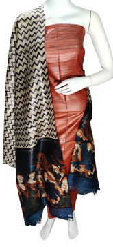 Pure tussar ghicha silk suit SILK ZONE