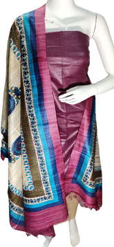 Pure tussar ghicha silk suit SILK ZONE