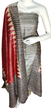 Pure tussar ghicha silk suit SILK ZONE