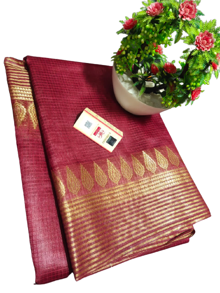 Pure Silk Linen Saree SILK ZONE