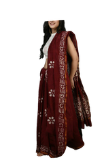 Chanderi Cotton Hand Block Bagro Print Saree SILK ZONE