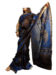Chandrei Cotton Hand Block Bagro Print Saree SILK ZONE