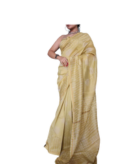 Chanderi Cotton Hand Block Bagro Print Saree SILK ZONE