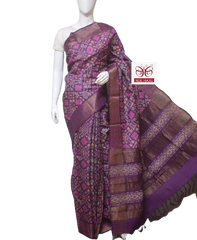 Pure Tussar Silk print saree