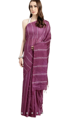Semi tussar munga silk stripe saree SILK ZONE