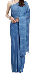 Semi tussar munga silk stripe saree SILK ZONE