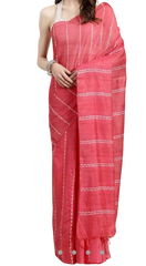 Semi tussar munga silk stripe saree SILK ZONE