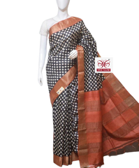Pure Tussar Silk print saree