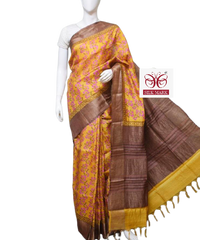 Pure Tussar Silk print saree