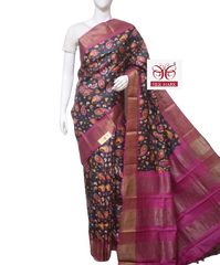 Pure Tussar Silk print saree