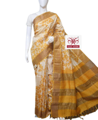 Pure Tussar Silk print saree