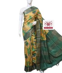 Pure Tussar Silk print saree