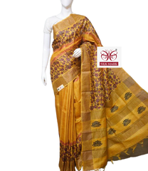 Pure Tussar Silk print saree