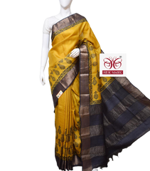 Pure Tussar Silk print saree