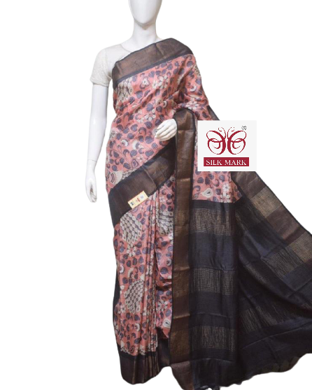 Pure Tussar Silk print saree