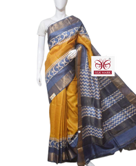 Pure Tussar Silk print saree