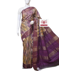 Pure Tussar Silk print saree