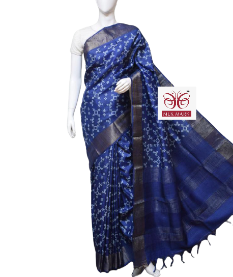 Pure Tussar Silk print saree