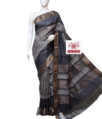 Pure Tussar Silk print saree