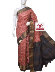 Pure Tussar Silk print saree
