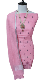 Linen embroidery suit SILK ZONE