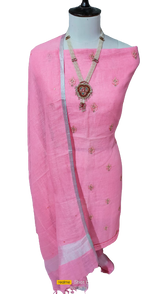 Linen embroidery suit SILK ZONE