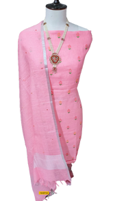 Linen embroidery suit SILK ZONE