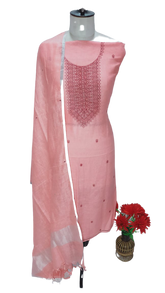 Linen embroidery suit SILK ZONE